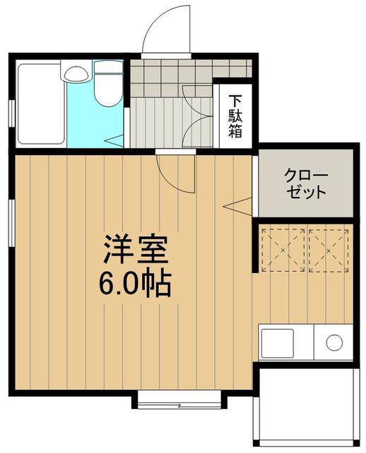 湘南テラスII(ワンルーム/3階)の間取り写真