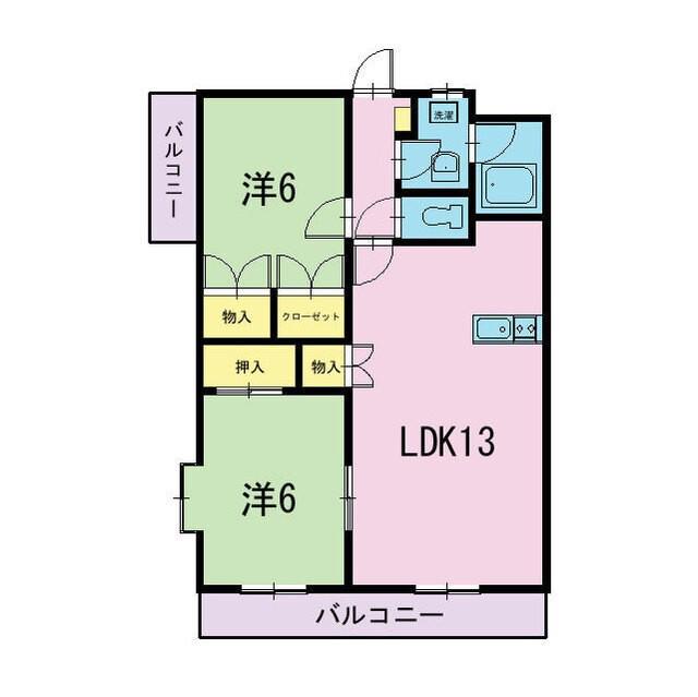 コート・パストラル(2LDK/2階)の間取り写真
