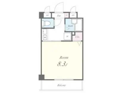 CLEAN GARDEN 御茶ノ水(1K/4階)の間取り写真