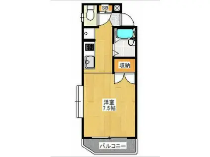 K・TサトウII(1K/3階)の間取り写真