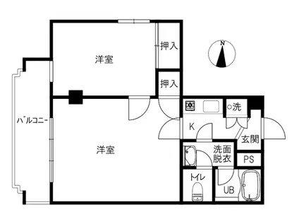 ハウス代官山(2K/3階)の間取り写真