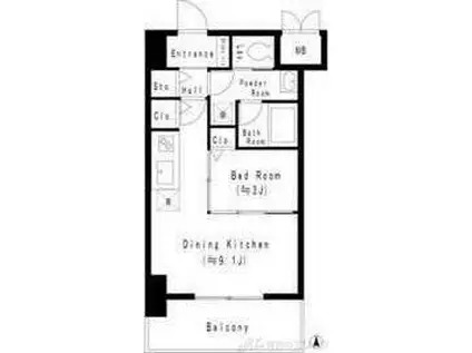 小西マンション(1LDK/7階)の間取り写真