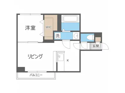 AXIS-WILL323.裏参道(1LDK/4階)の間取り写真