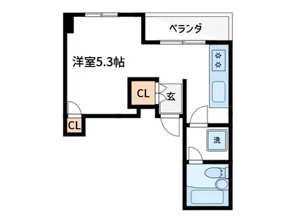 メゾンナカジマ(ワンルーム/2階)の間取り写真