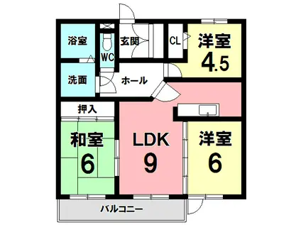 日映マンションⅢ(3LDK/7階)の間取り写真