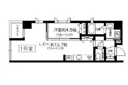シトラス東日本橋(1LDK/4階)の間取り写真