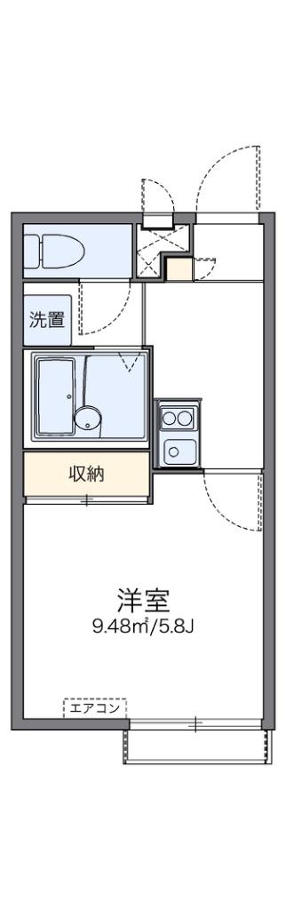 レオパレスハワース(1K/2階)の間取り写真