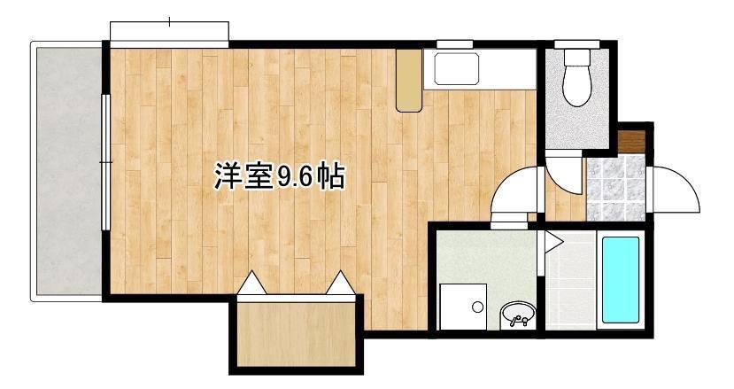 フォレストハイム新屋敷(ワンルーム/4階)の間取り写真