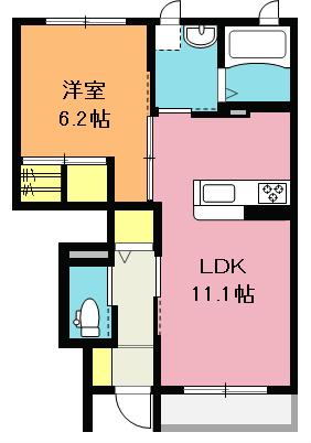 SHMメゾンベルマージュ(1LDK/1階)の間取り写真