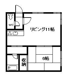 ライフ85(1LDK/1階)の間取り写真