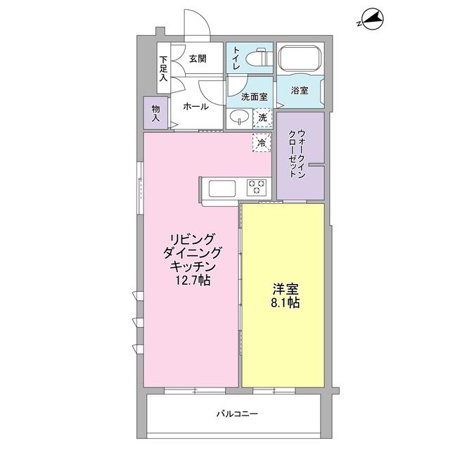 プレジオ桜丘(1LDK/3階)の間取り写真