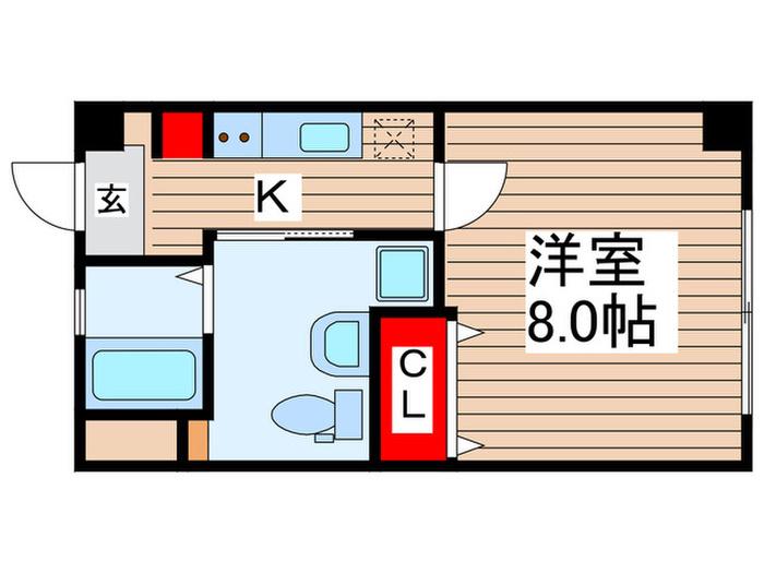 山王町マンション(1K/3階)の間取り写真