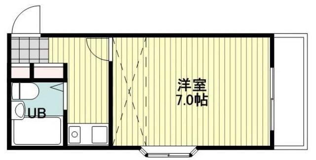 オッコーララ弘明寺(1K/2階)の間取り写真