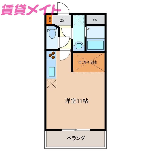 パストラルアベニュー(ワンルーム/1階)の間取り写真
