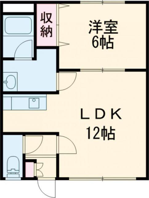 ドリームハイツII(1LDK/2階)の間取り写真