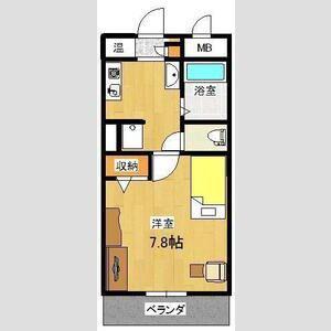 ノーブルハウス吉田(1K/6階)の間取り写真