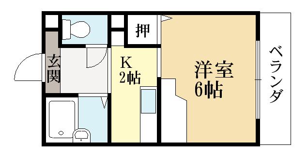 ハイメディア21(1K/3階)の間取り写真
