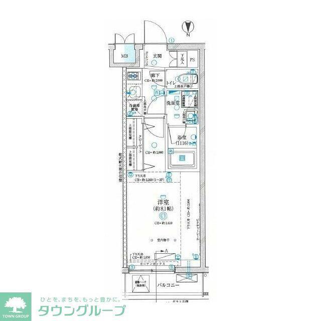 GRAN PASEO神楽坂II(1K/1階)の間取り写真