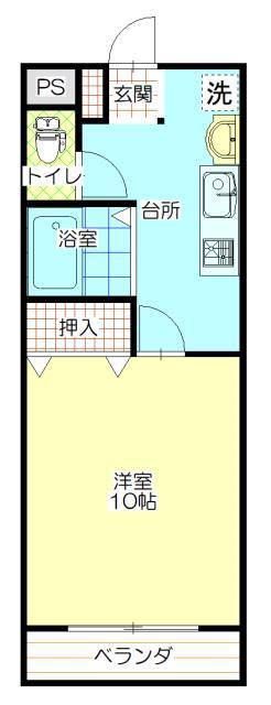 ソシアルコーポ(1K/1階)の間取り写真