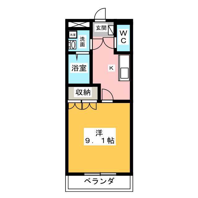 アシューレ(1K/3階)の間取り写真