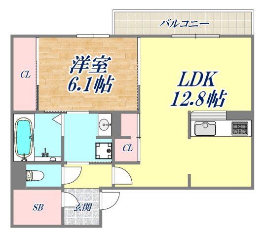 アルカンシエル(1LDK/3階)の間取り写真