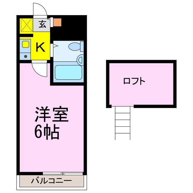 シティパレス羽生6(1K/1階)の間取り写真