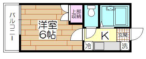 ネット第89(1K/1階)の間取り写真