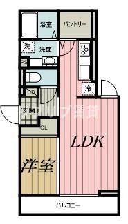 汐見丘PJ(1LDK/2階)の間取り写真