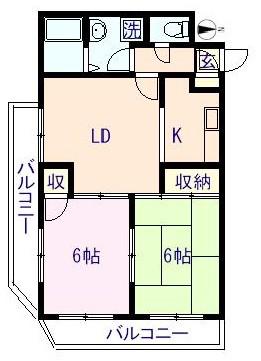 アビダシオンスズキ(2LDK/2階)の間取り写真