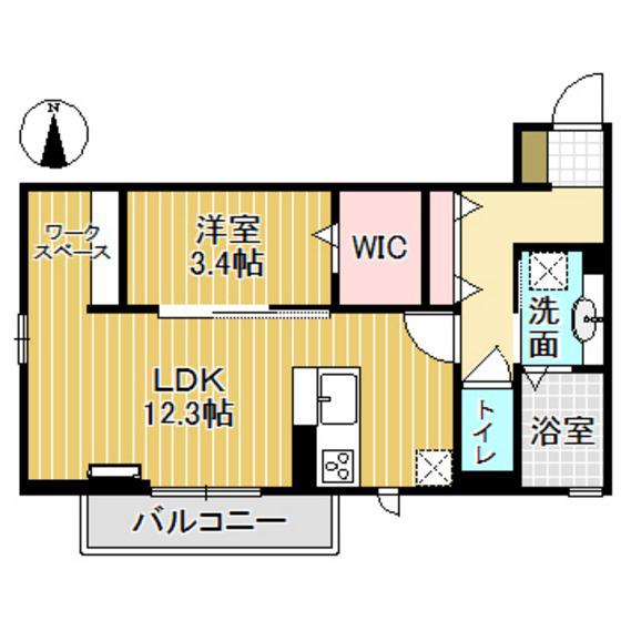 エル メゾン(1LDK/2階)の間取り写真