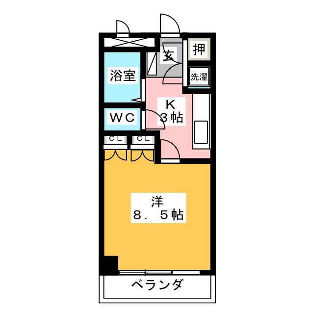 品川第2ビル(1K/5階)の間取り写真