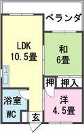 コーポスイートピー(2LDK/1階)の間取り写真
