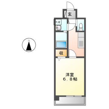 エステート愛和(1K/2階)の間取り写真