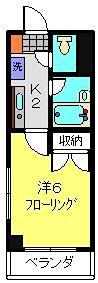 レイサイト(1K/3階)の間取り写真