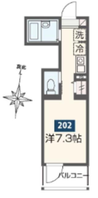 MELDIA大宮北A A(ワンルーム/2階)の間取り写真