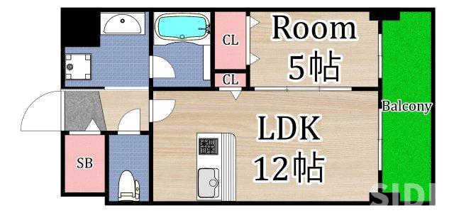 スプレンダースマイル(1LDK/2階)の間取り写真