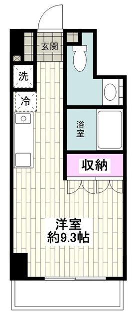 プラウドフラット横浜(ワンルーム/5階)の間取り写真