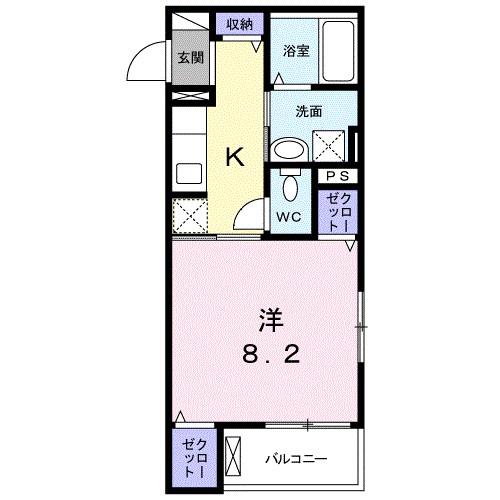 MAISON三栄(1K/2階)の間取り写真