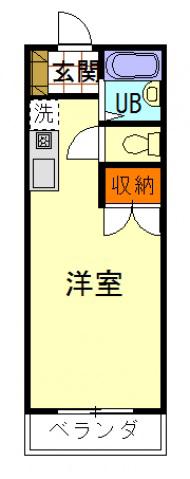ロイヤル戸坂(1K/5階)の間取り写真