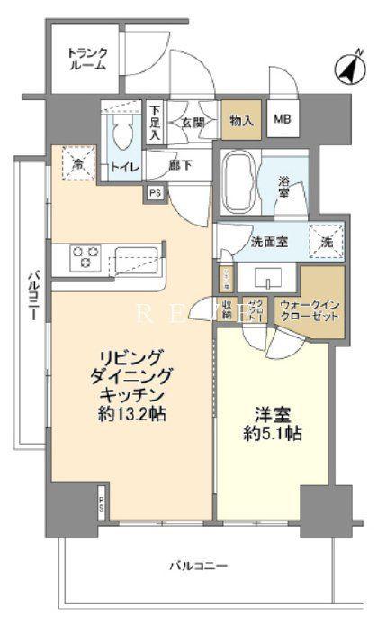 レフィール神保町(1LDK/7階)の間取り写真