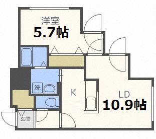MAISON DE A(1LDK/4階)の間取り写真