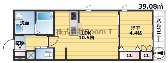 ガーランド・旭化成ヘーベルメゾンHEBEL HAUS(1LDK/1階)の間取り写真