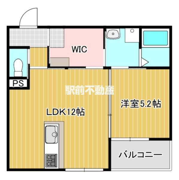 T-REGNO荒木(1LDK/3階)の間取り写真