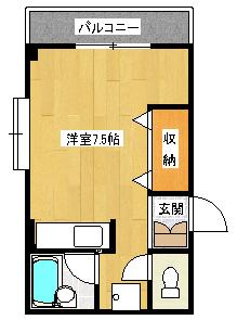 エヌティハウス(ワンルーム/3階)の間取り写真