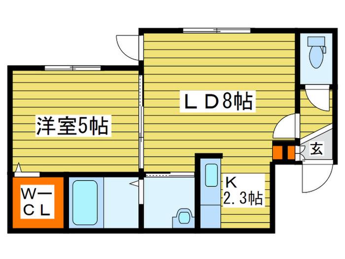 REHOED(1LDK/4階)の間取り写真