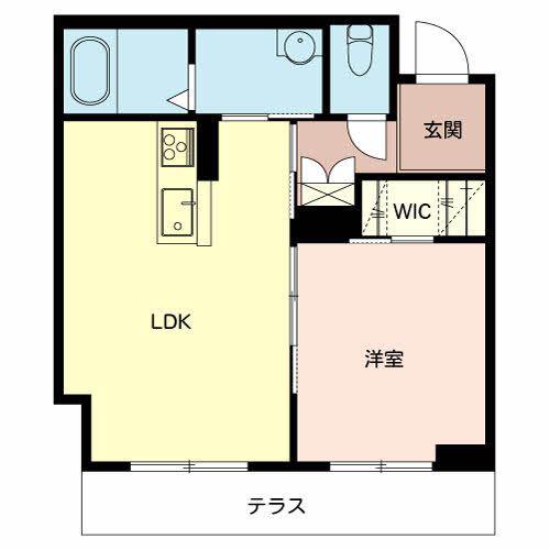 サンフェリーチェ篠山(1LDK/1階)の間取り写真