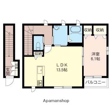 セントラルアベニュー(1LDK/2階)の間取り写真