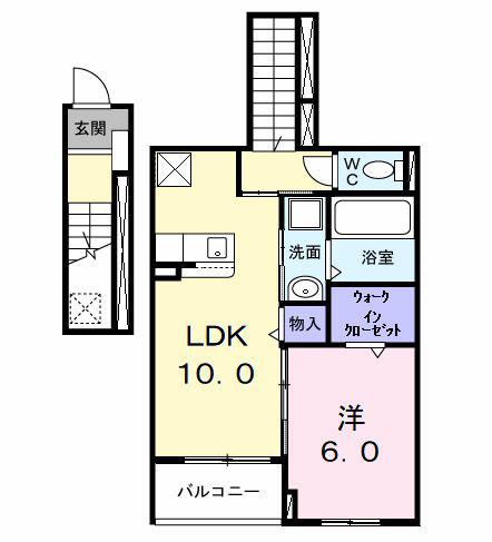PEANUTS(1LDK/2階)の間取り写真