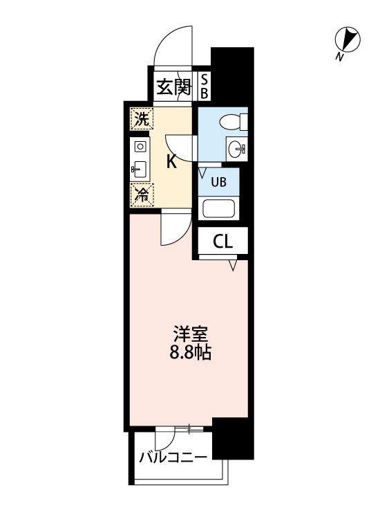 フィース蔵前(1K/5階)の間取り写真