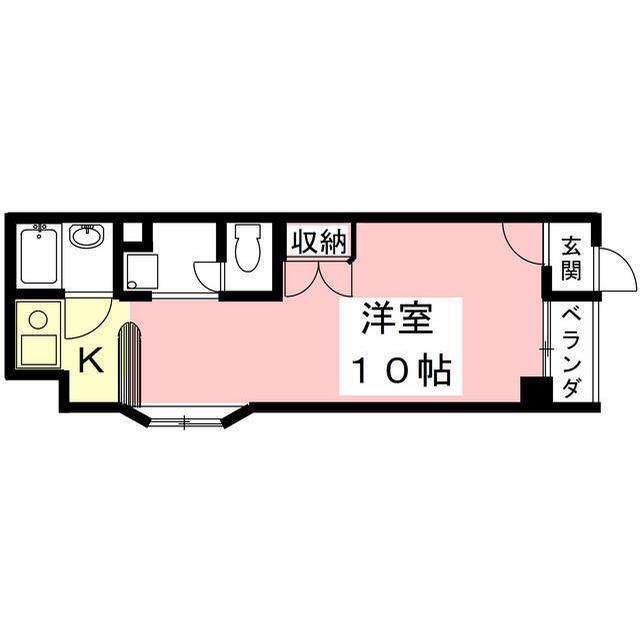コートエバーグリーン(ワンルーム/2階)の間取り写真